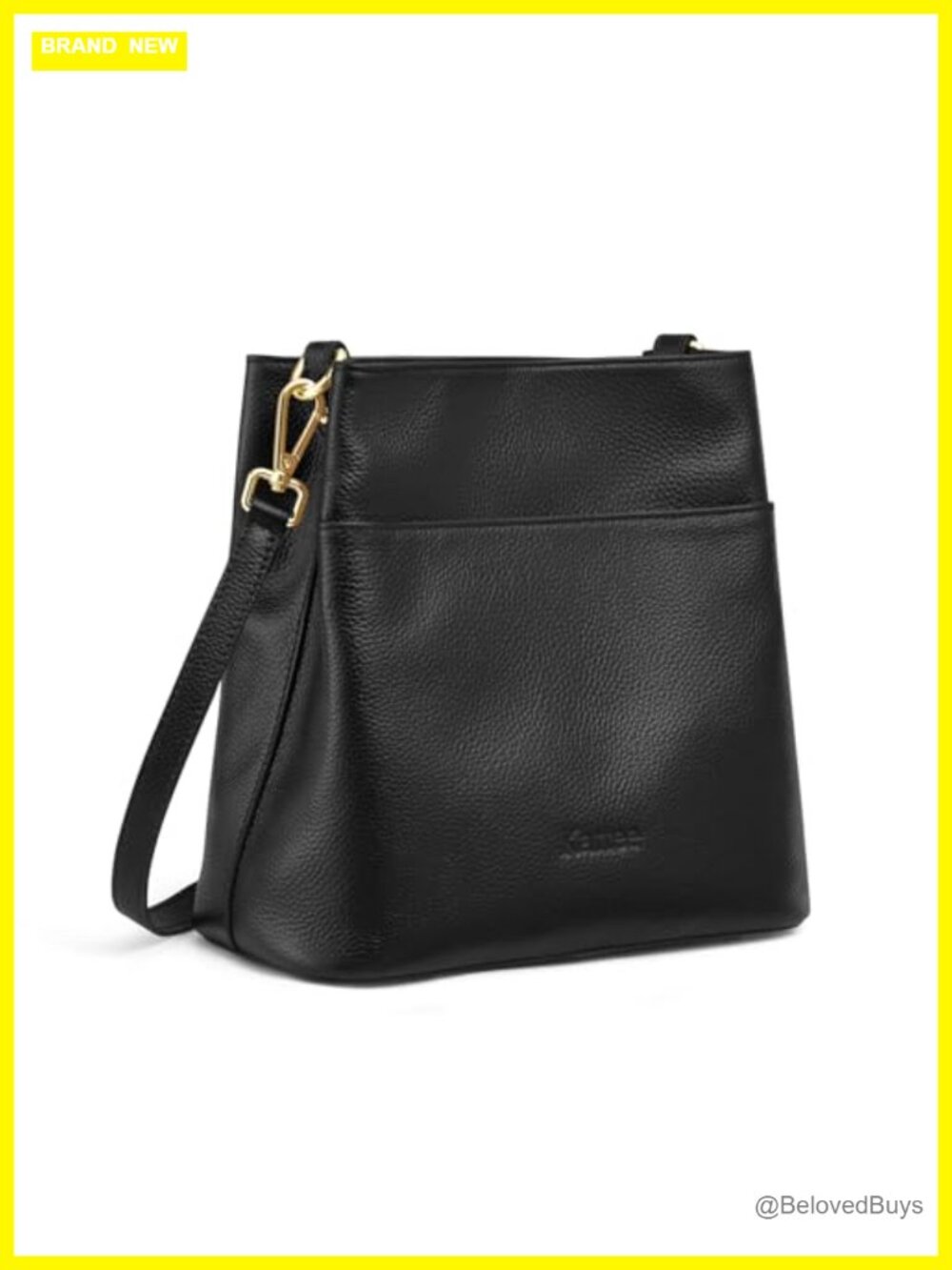 Top Grain Cowhide Leather Bucket Bag Shoulder Tote Crossbody Purse